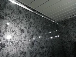 Black panels in the bathroom photo