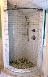 Brick Shower In The Bathroom Photo
