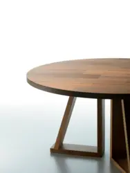 Круглые столы дерево для кухни фото
