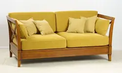 Sofa with legs in the kitchen photo