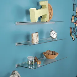 Glass shelves for the kitchen photo