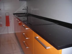 Photo Of Black Artificial Stone In The Kitchen