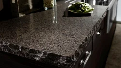 Photo of black artificial stone in the kitchen