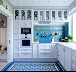 Blue Kitchen Floor Tiles Photo