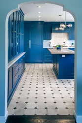 Blue Kitchen Floor Tiles Photo
