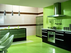 Green Kitchen Tiles Photo