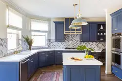 Blue Kitchen Tiles Photo