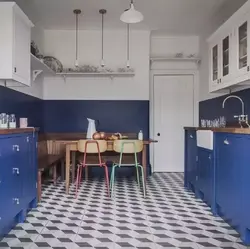 Blue Kitchen Tiles Photo