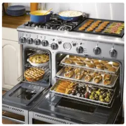 Electric stove with oven in the kitchen photo