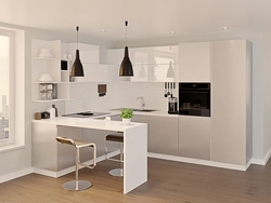Kitchen With Built-In Table Design Photo