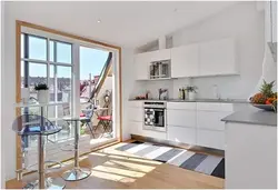 Kitchen with French window design photo