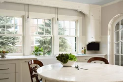 Kitchen with French window design photo