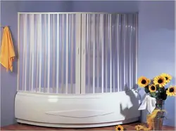 Рассоўныя пластыкавыя шторы для ваннай фота