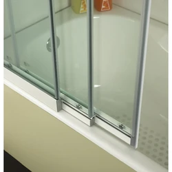 Раздвижные пластиковые шторы для ванной фото