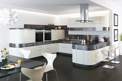 Combined kitchens in a modern style photo