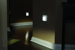Lighting in the hallway on the floor photo