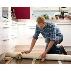 How to lay linoleum in the kitchen photo