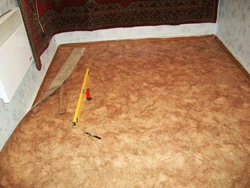 How to lay linoleum in the kitchen photo