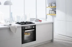 Gas ovens built into the kitchen photo