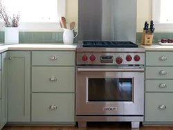 Gas hob in a small kitchen photo