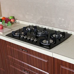 Gas hob in a small kitchen photo