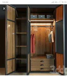 Loft wardrobe in the hallway photo