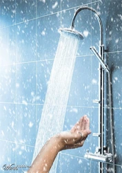 Photo of shower in bathtub with water