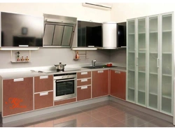 Photo of kitchen glass in aluminum frame