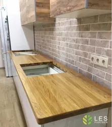 Ash countertop for kitchen photo