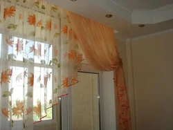 Asymmetrical curtains for the kitchen all photos