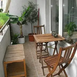 Photo of tables and chairs on the loggia