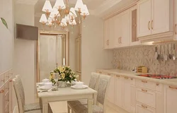 Photo Of A Kitchen On One Wall, Cream