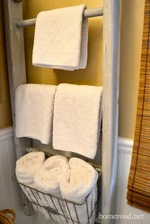 Towels in a small bathroom photo