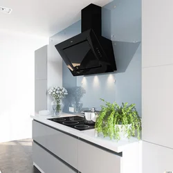 Black Inclined Hoods In The Kitchen Photo
