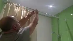 How to hang curtains in the bathroom photo