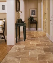 Photo when the tiles are from the kitchen into the hallway