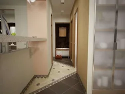 Photo when the tiles are from the kitchen into the hallway