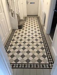 Photo when the tiles are from the kitchen into the hallway
