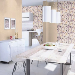 Non-woven wallpaper for the kitchen photo