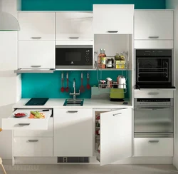 Built-in kitchen appliances for a small kitchen photo