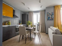 Apartment photo studio with kitchen and balcony