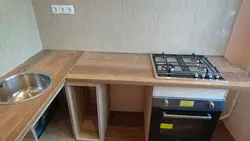 Kitchen worktops photo with hob