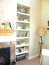Built-In Shelves In The Wall In The Bedroom Photo