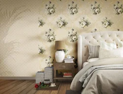 Wallpaper for walls vinyl in the bedroom photo