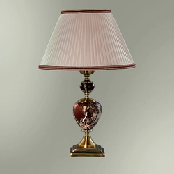 Table lamps for the bedroom with lampshade photo