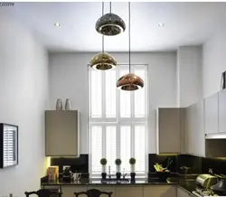 Chandeliers for the kitchen 12 sq m photo