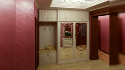 Built-in wardrobes with mezzanines in the hallway photo