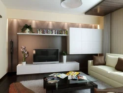Living Room Design With Sofa And Wall Photo