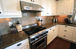 Apron And Countertop In The Kitchen Tiles Photo
