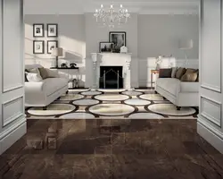 Porcelain Tiles For The Living Room On The Floor Photo